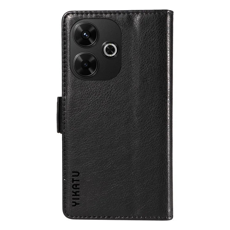 YIKATU YK-007 For Xiaomi Redmi 13 5G / 13 4G Anti-Scratch PU Leather Stand Phone Case Wallet Phone Cover