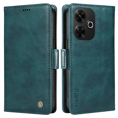 YIKATU YK-007 For Xiaomi Redmi 13 5G / 13 4G Anti-Scratch PU Leather Stand Phone Case Wallet Phone Cover