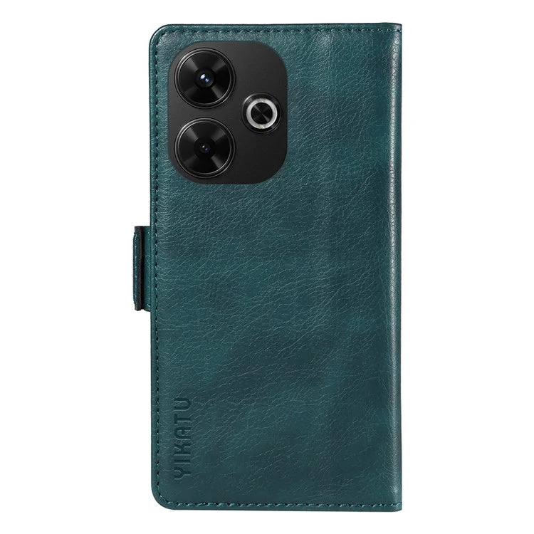 YIKATU YK-007 For Xiaomi Redmi 13 5G / 13 4G Anti-Scratch PU Leather Stand Phone Case Wallet Phone Cover