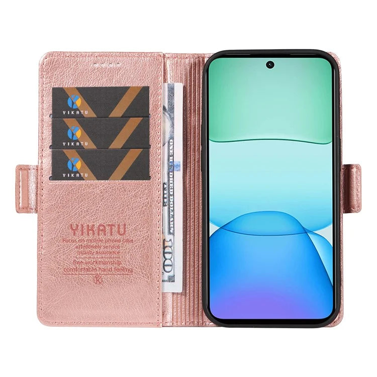 YIKATU YK-007 For Xiaomi Redmi 13 5G / 13 4G Anti-Scratch PU Leather Stand Phone Case Wallet Phone Cover