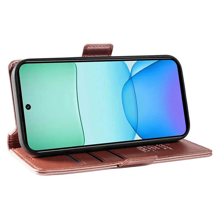 YIKATU YK-007 For Xiaomi Redmi 13 5G / 13 4G Anti-Scratch PU Leather Stand Phone Case Wallet Phone Cover
