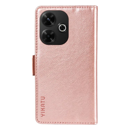 YIKATU YK-007 For Xiaomi Redmi 13 5G / 13 4G Anti-Scratch PU Leather Stand Phone Case Wallet Phone Cover