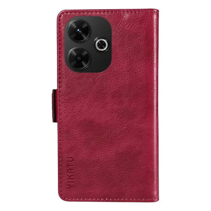 YIKATU YK-007 For Xiaomi Redmi 13 5G / 13 4G Anti-Scratch PU Leather Stand Phone Case Wallet Phone Cover
