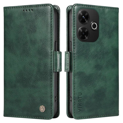 YIKATU YK-007 For Xiaomi Redmi 13 5G / 13 4G Anti-Scratch PU Leather Stand Phone Case Wallet Phone Cover