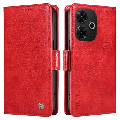 YIKATU YK-007 For Xiaomi Redmi 13 5G / 13 4G Anti-Scratch PU Leather Stand Phone Case Wallet Phone Cover