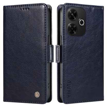 YIKATU YK-007 For Xiaomi Redmi 13 5G / 13 4G Anti-Scratch PU Leather Stand Phone Case Wallet Phone Cover