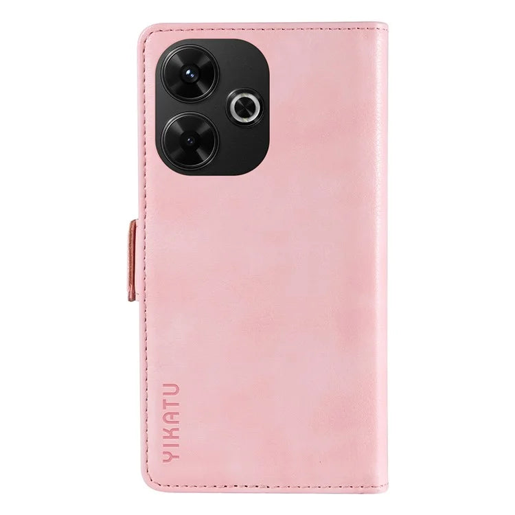 YIKATU YK-007 For Xiaomi Redmi 13 5G / 13 4G Anti-Scratch PU Leather Stand Phone Case Wallet Phone Cover
