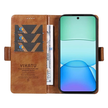YIKATU YK-007 For Xiaomi Redmi 13 5G / 13 4G Anti-Scratch PU Leather Stand Phone Case Wallet Phone Cover