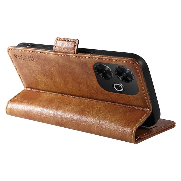 YIKATU YK-007 For Xiaomi Redmi 13 5G / 13 4G Anti-Scratch PU Leather Stand Phone Case Wallet Phone Cover