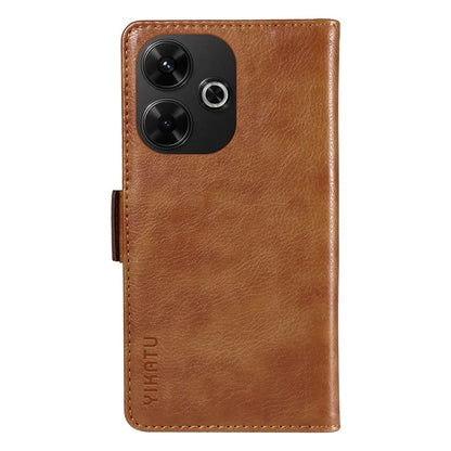 YIKATU YK-007 For Xiaomi Redmi 13 5G / 13 4G Anti-Scratch PU Leather Stand Phone Case Wallet Phone Cover