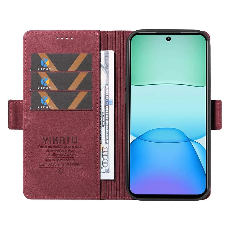 YIKATU YK-005 For Xiaomi Redmi 13 5G / 13 4G Case Stand Wallet Phone Leather Cover