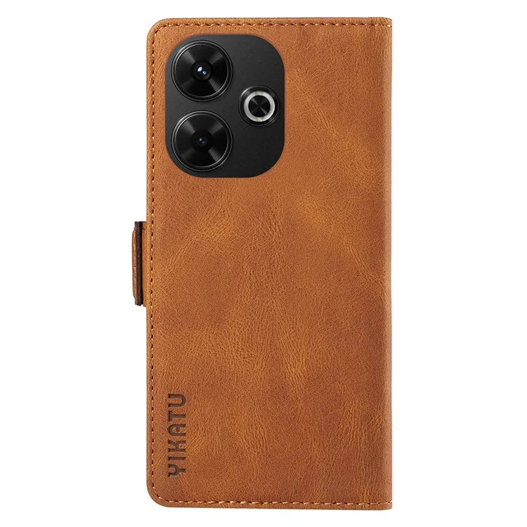 YIKATU YK-005 For Xiaomi Redmi 13 5G / 13 4G Case Stand Wallet Phone Leather Cover