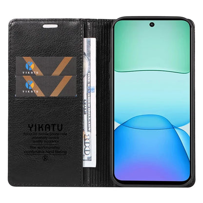 YIKATU YK-006 For Xiaomi Redmi 13 5G / 13 4G Phone Stand Case Litchi Texture Leather Phone Cover Wallet