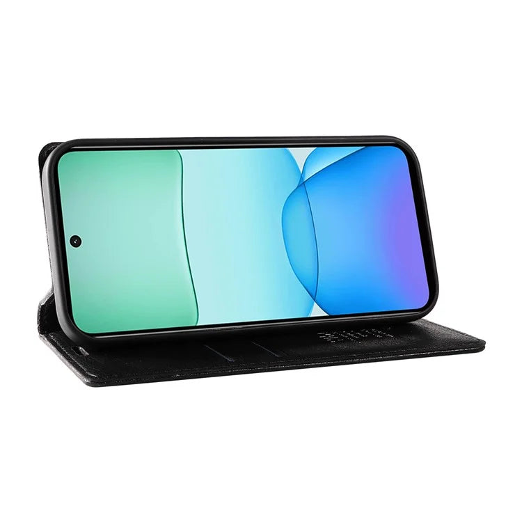 YIKATU YK-006 For Xiaomi Redmi 13 5G / 13 4G Phone Stand Case Litchi Texture Leather Phone Cover Wallet