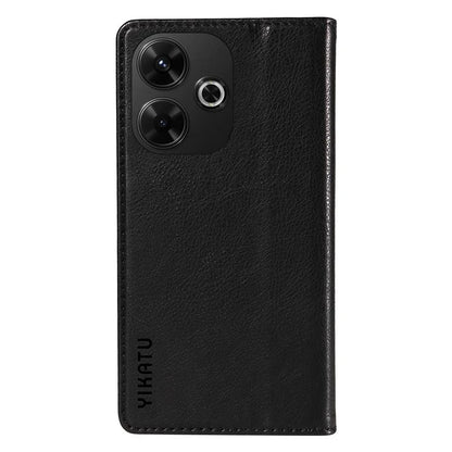 YIKATU YK-006 For Xiaomi Redmi 13 5G / 13 4G Phone Stand Case Litchi Texture Leather Phone Cover Wallet