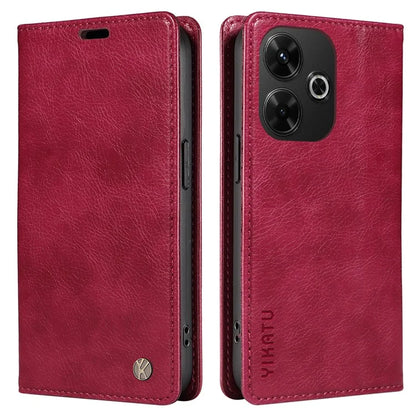 YIKATU YK-006 For Xiaomi Redmi 13 5G / 13 4G Phone Stand Case Litchi Texture Leather Phone Cover Wallet
