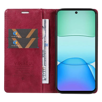 YIKATU YK-006 For Xiaomi Redmi 13 5G / 13 4G Phone Stand Case Litchi Texture Leather Phone Cover Wallet