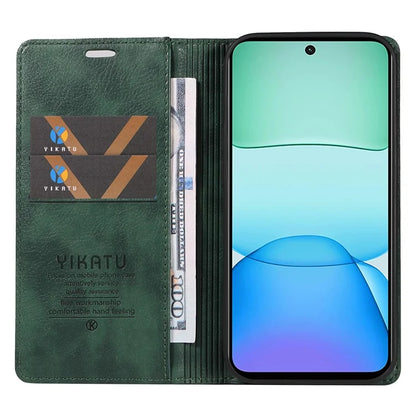 YIKATU YK-006 For Xiaomi Redmi 13 5G / 13 4G Phone Stand Case Litchi Texture Leather Phone Cover Wallet