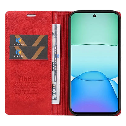 YIKATU YK-006 For Xiaomi Redmi 13 5G / 13 4G Phone Stand Case Litchi Texture Leather Phone Cover Wallet