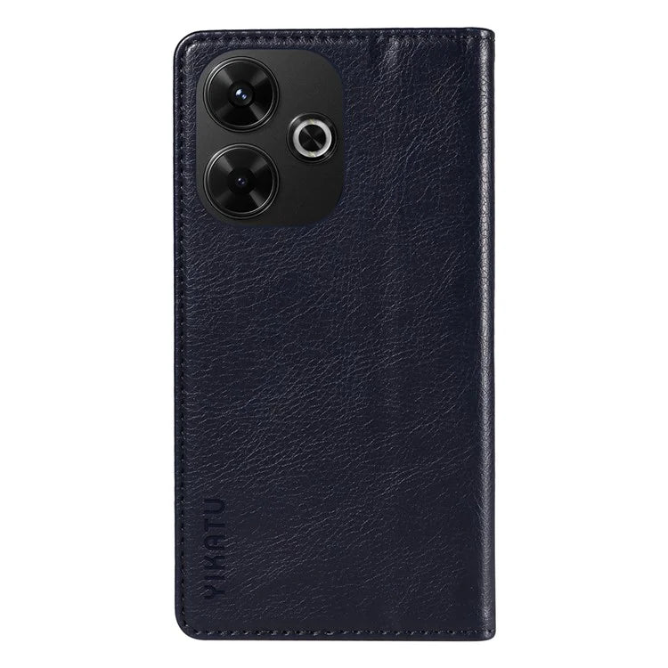 YIKATU YK-006 For Xiaomi Redmi 13 5G / 13 4G Phone Stand Case Litchi Texture Leather Phone Cover Wallet