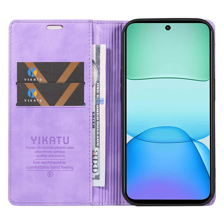 YIKATU YK-006 For Xiaomi Redmi 13 5G / 13 4G Phone Stand Case Litchi Texture Leather Phone Cover Wallet