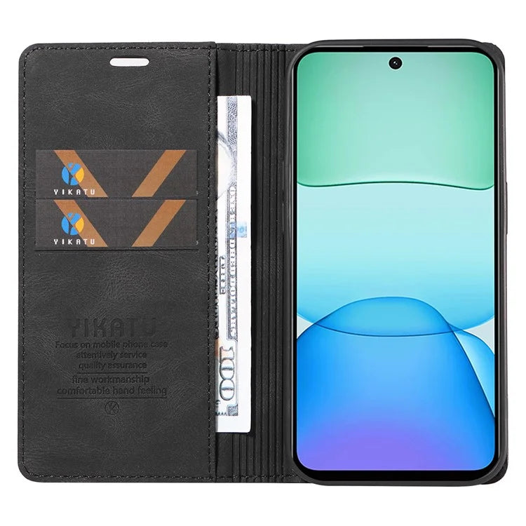YIKATU YK-004 For Xiaomi Redmi 13 5G / 13 4G Case Wallet Leather Phone Cover Skin-Touch Feel