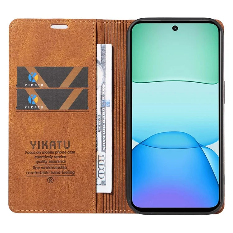 YIKATU YK-004 For Xiaomi Redmi 13 5G / 13 4G Case Wallet Leather Phone Cover Skin-Touch Feel
