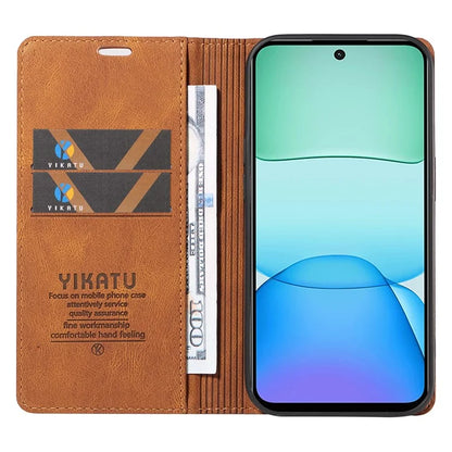 YIKATU YK-004 For Xiaomi Redmi 13 5G / 13 4G Case Wallet Leather Phone Cover Skin-Touch Feel