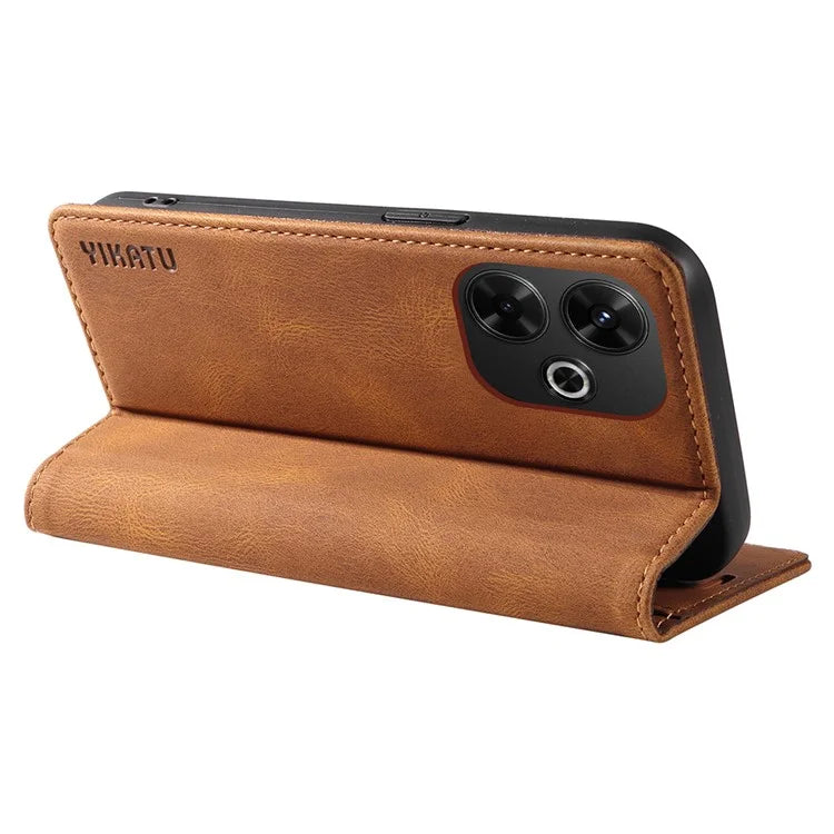 YIKATU YK-004 For Xiaomi Redmi 13 5G / 13 4G Case Wallet Leather Phone Cover Skin-Touch Feel