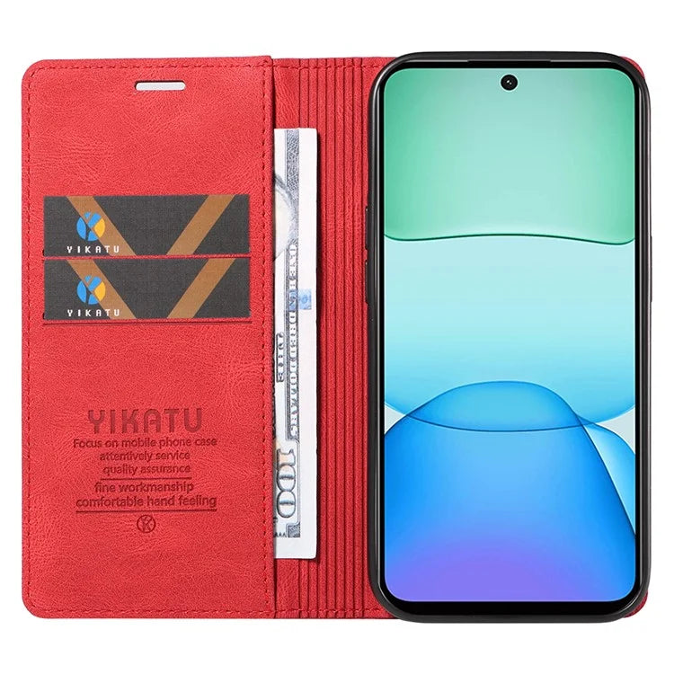 YIKATU YK-004 For Xiaomi Redmi 13 5G / 13 4G Case Wallet Leather Phone Cover Skin-Touch Feel