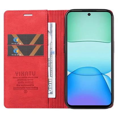 YIKATU YK-004 For Xiaomi Redmi 13 5G / 13 4G Case Wallet Leather Phone Cover Skin-Touch Feel