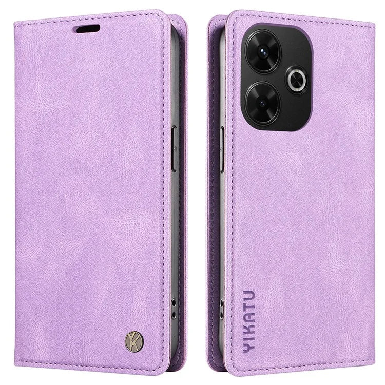 YIKATU YK-004 For Xiaomi Redmi 13 5G / 13 4G Case Wallet Leather Phone Cover Skin-Touch Feel
