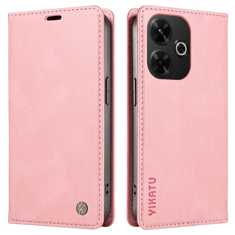 YIKATU YK-004 For Xiaomi Redmi 13 5G / 13 4G Case Wallet Leather Phone Cover Skin-Touch Feel