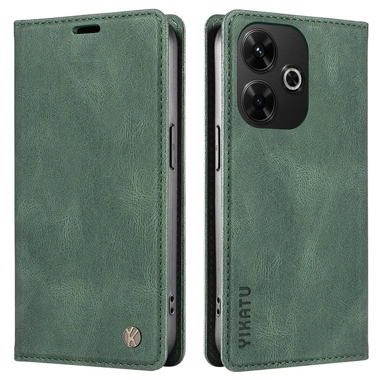 YIKATU YK-004 For Xiaomi Redmi 13 5G / 13 4G Case Wallet Leather Phone Cover Skin-Touch Feel