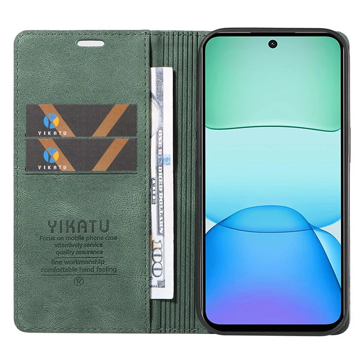 YIKATU YK-004 For Xiaomi Redmi 13 5G / 13 4G Case Wallet Leather Phone Cover Skin-Touch Feel