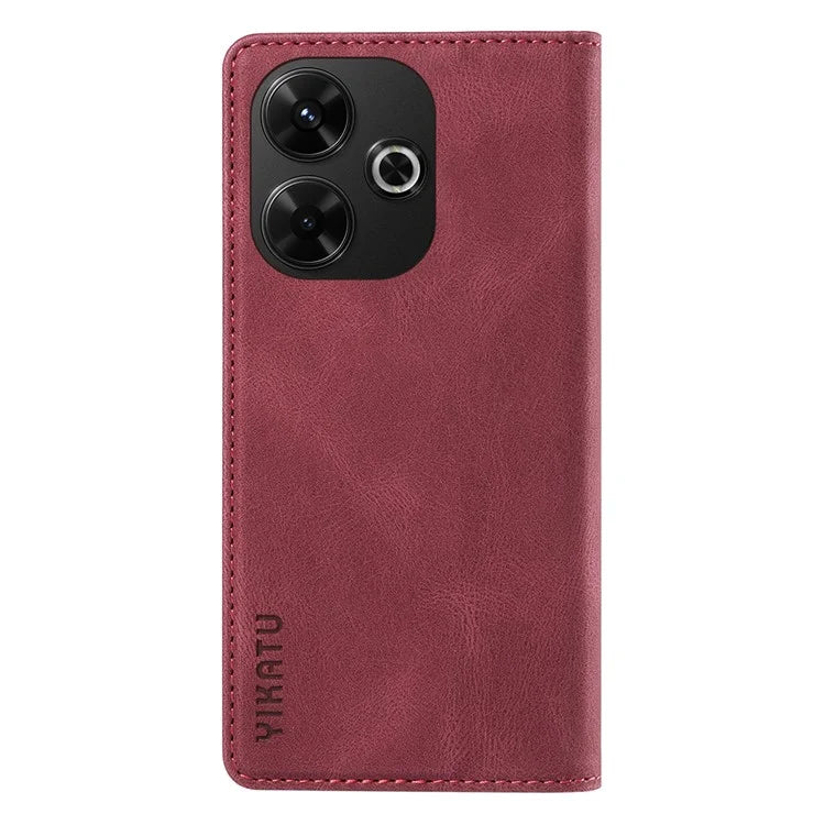 YIKATU YK-004 For Xiaomi Redmi 13 5G / 13 4G Case Wallet Leather Phone Cover Skin-Touch Feel