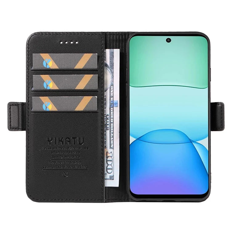YIKATU YK-001 For Xiaomi Redmi 13 5G / 13 4G Wallet Case PU Leather Folio Flip Phone Cover