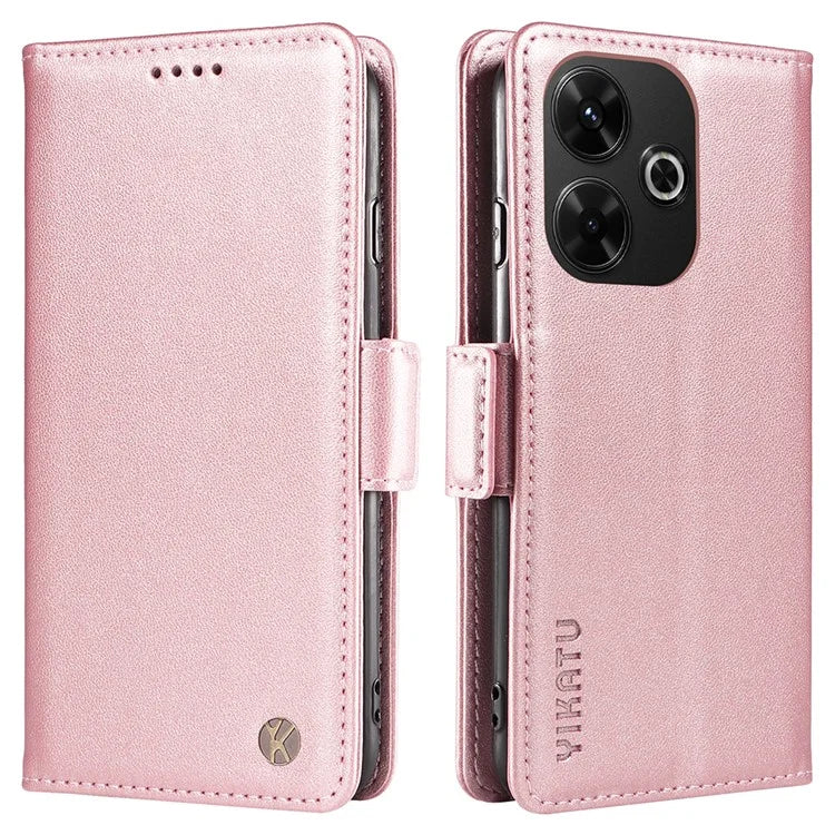 YIKATU YK-001 For Xiaomi Redmi 13 5G / 13 4G Wallet Case PU Leather Folio Flip Phone Cover
