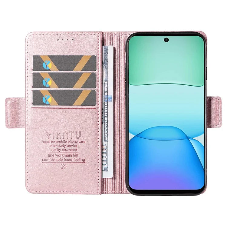 YIKATU YK-001 For Xiaomi Redmi 13 5G / 13 4G Wallet Case PU Leather Folio Flip Phone Cover