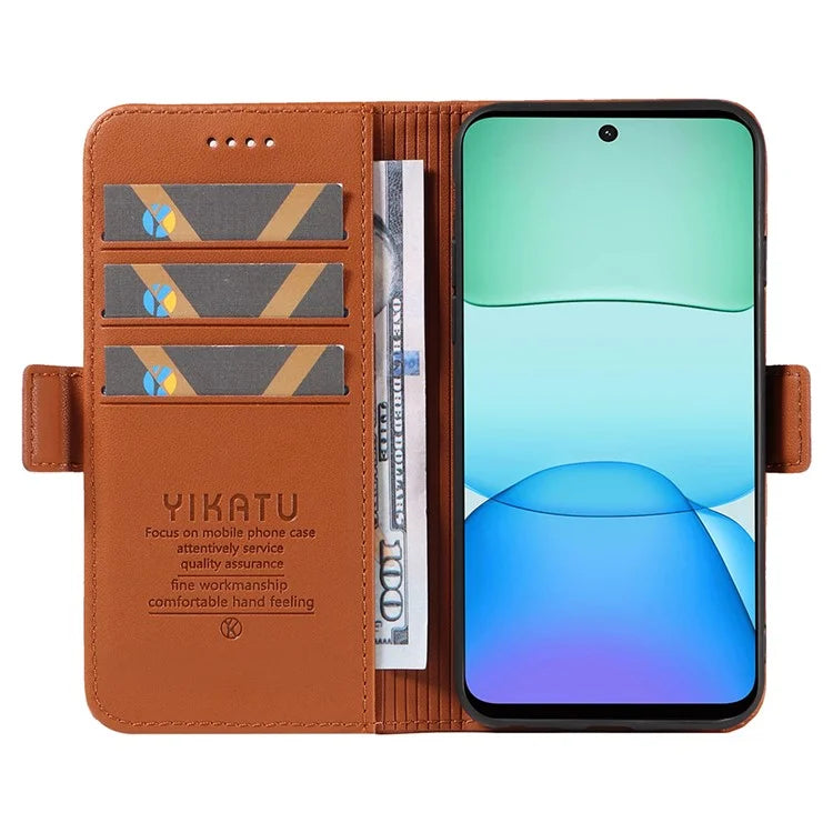 YIKATU YK-001 For Xiaomi Redmi 13 5G / 13 4G Wallet Case PU Leather Folio Flip Phone Cover