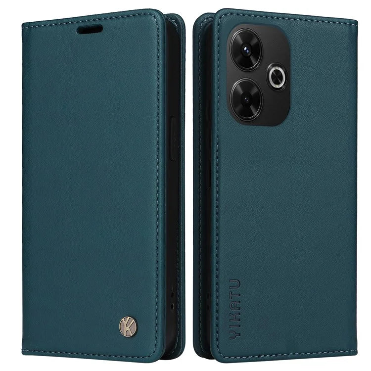 YIKATU YK-001 For Xiaomi Redmi 13 5G / 13 4G Case Leather Phone Cover Magnetic Closure