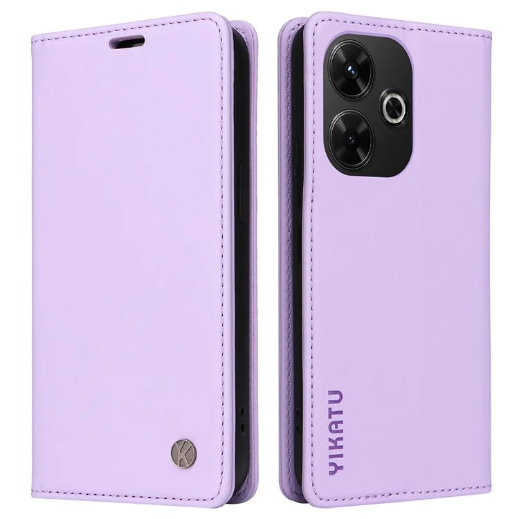 YIKATU YK-001 For Xiaomi Redmi 13 5G / 13 4G Case Leather Phone Cover Magnetic Closure