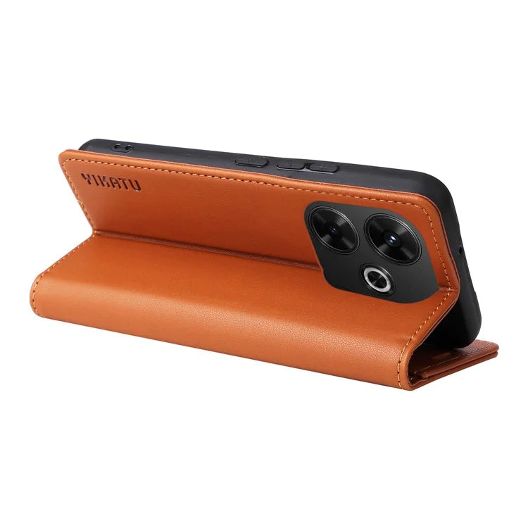 YIKATU YK-001 For Xiaomi Redmi 13 5G / 13 4G Case Leather Phone Cover Magnetic Closure