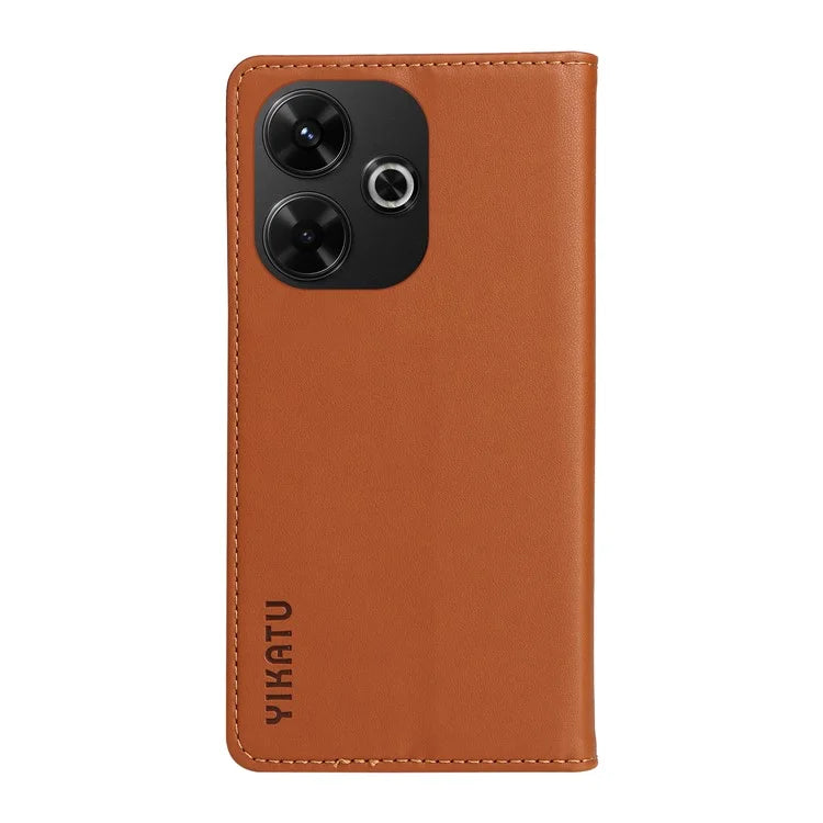 YIKATU YK-001 For Xiaomi Redmi 13 5G / 13 4G Case Leather Phone Cover Magnetic Closure
