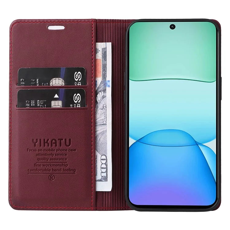 YIKATU YK-001 For Xiaomi Redmi 13 5G / 13 4G Case Leather Phone Cover Magnetic Closure