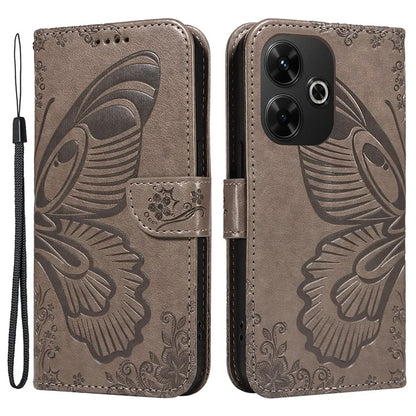 For Xiaomi Redmi 13 5G / 13 4G Case Butterfly Pattern Leather Phone Wallet Cover
