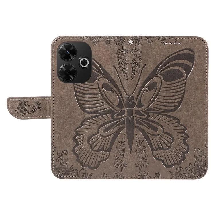 For Xiaomi Redmi 13 5G / 13 4G Case Butterfly Pattern Leather Phone Wallet Cover