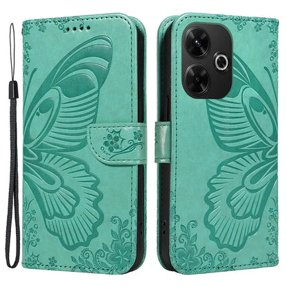 For Xiaomi Redmi 13 5G / 13 4G Case Butterfly Pattern Leather Phone Wallet Cover