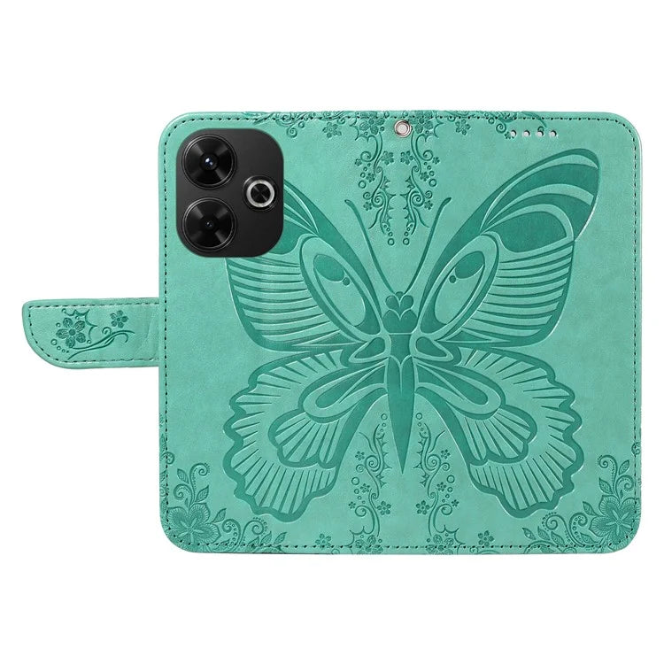 For Xiaomi Redmi 13 5G / 13 4G Case Butterfly Pattern Leather Phone Wallet Cover