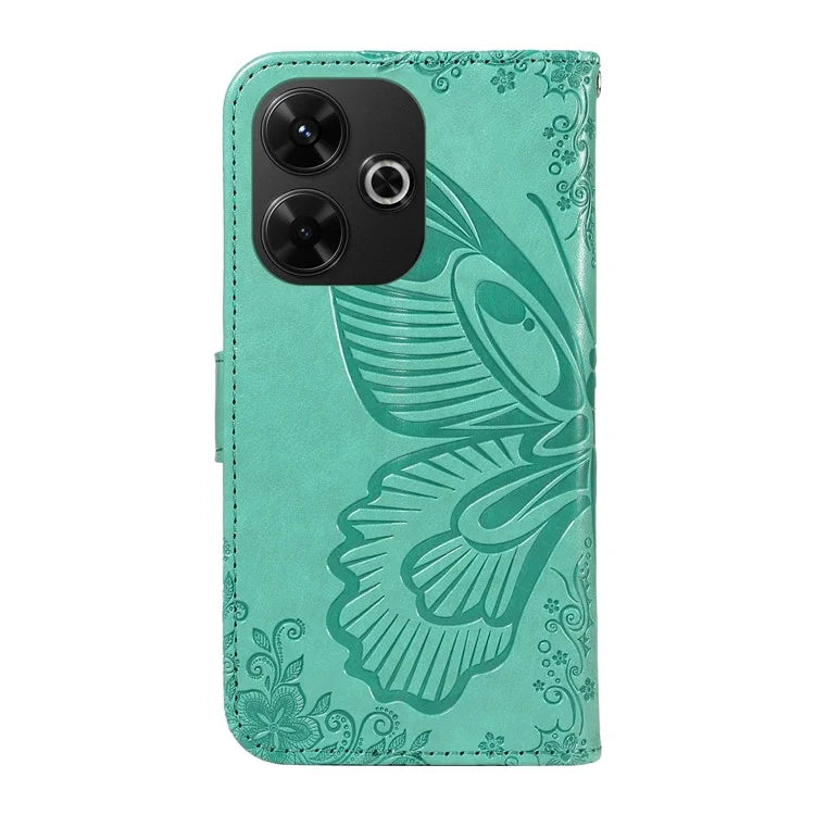For Xiaomi Redmi 13 5G / 13 4G Case Butterfly Pattern Leather Phone Wallet Cover